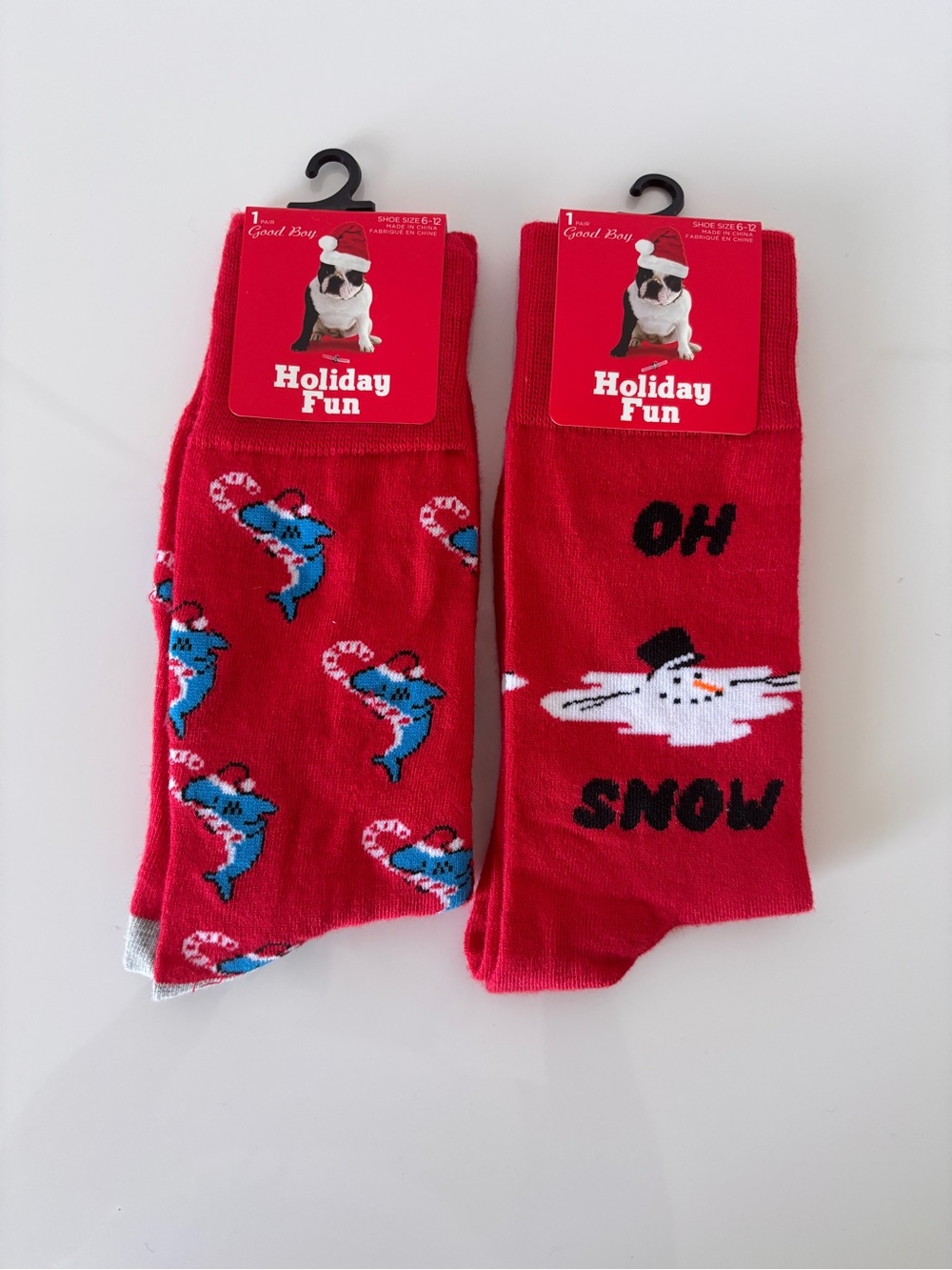 Holiday Snowman & Dolphin Novelty Socks
